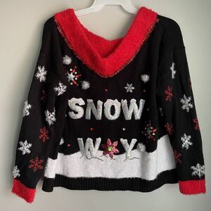 Ugly Christmas Sweater Snowflakes Sequins Size 20 Beading Size XXL